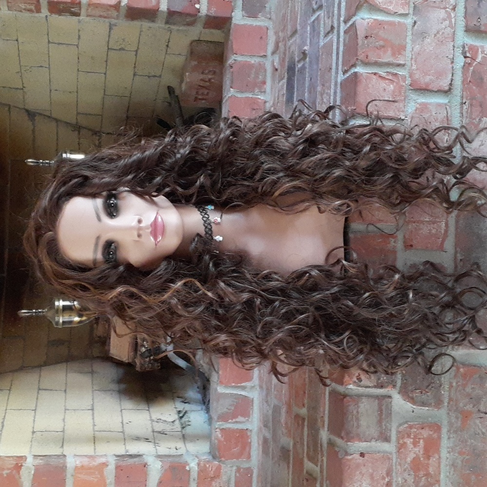 Stunning Auburn Long Curly Lace Front Wig